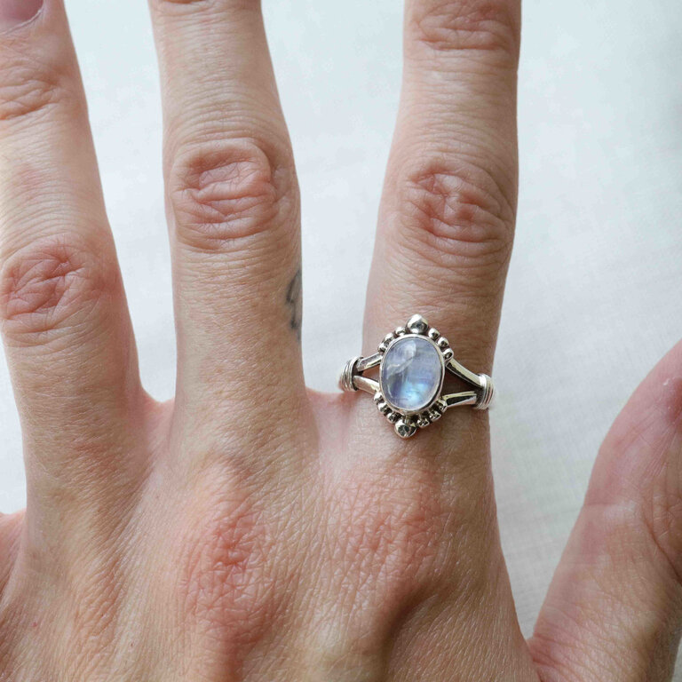 Rainbow moonstone ring - Phénix