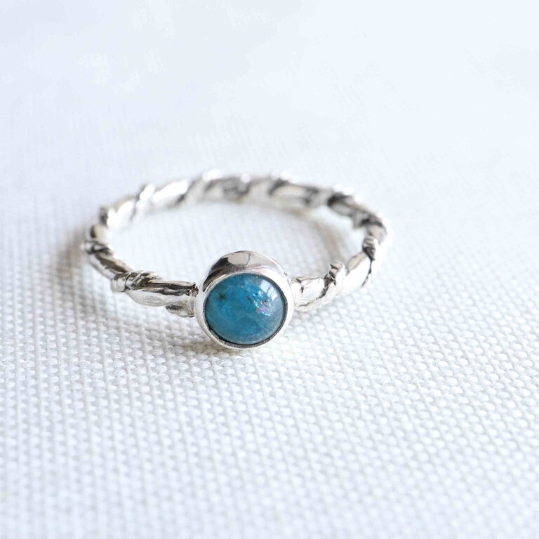 Blue Apatite Ring - Torsade