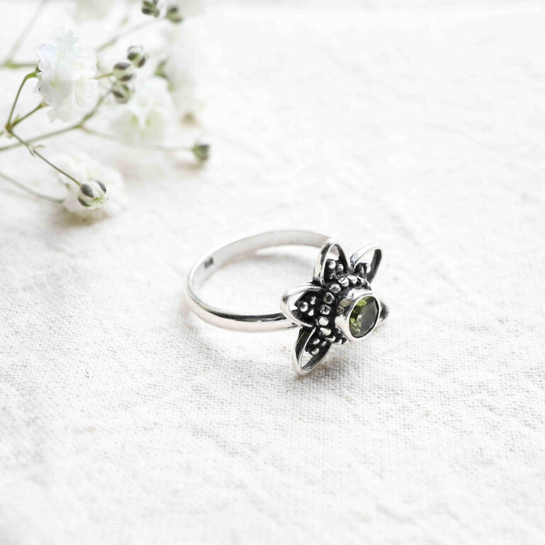 Bague Péridot - Lotus