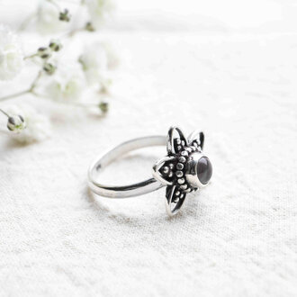 Rose Quartz Ring - Lotus