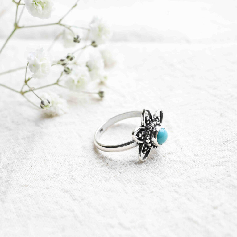 Bague Turquoise - Lotus