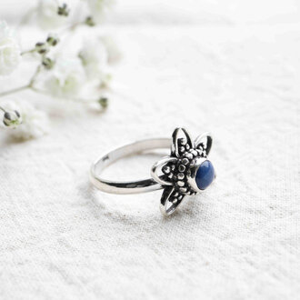 Lapis Lazuli Ring - Lotus