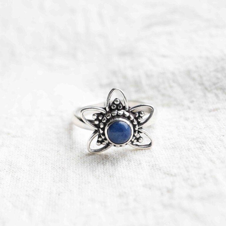 Bague Lapis lazuli - Lotus
