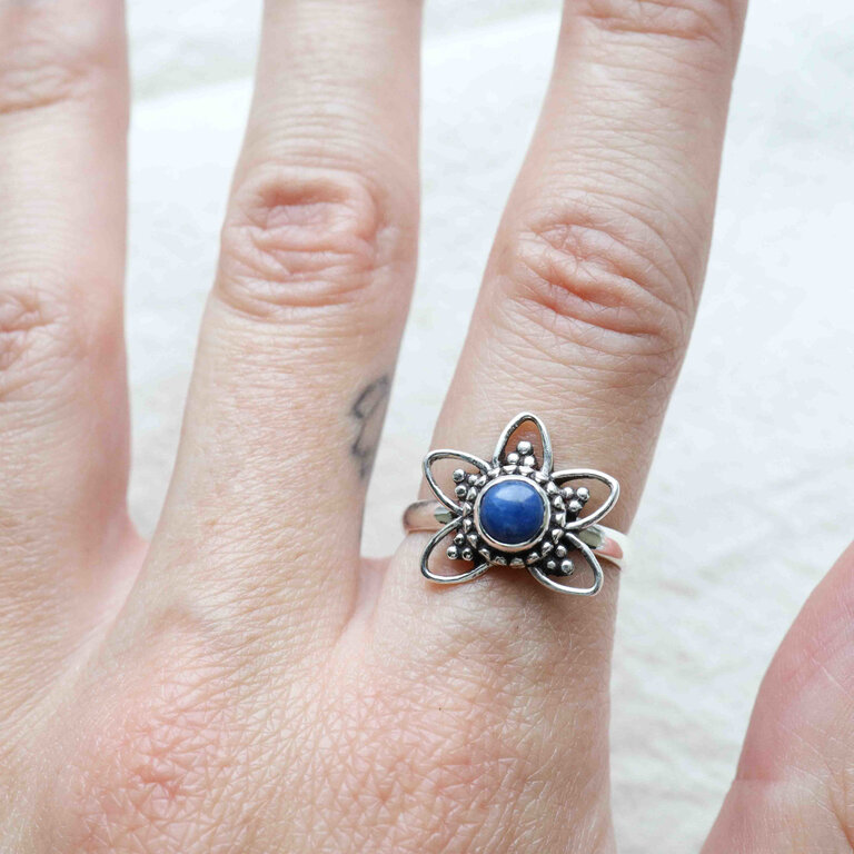 Bague Lapis lazuli - Lotus