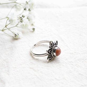 Sunstone Ring - Lotus