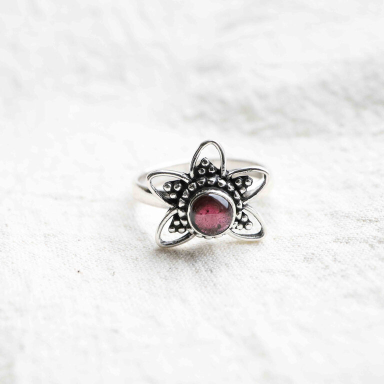 Bague Grenat - Lotus