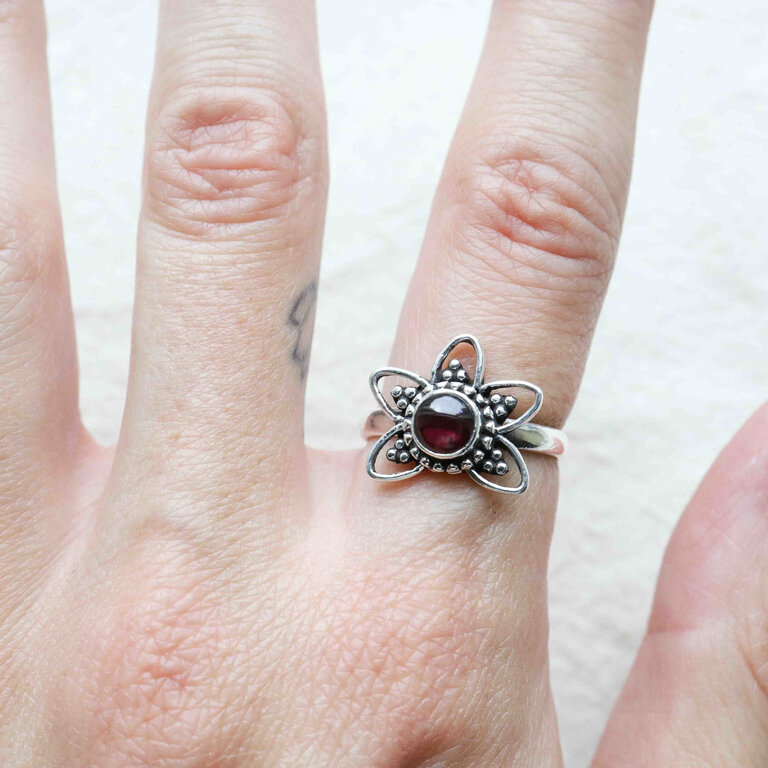 Bague Grenat - Lotus