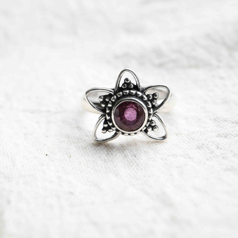 Bague Rubis - Lotus
