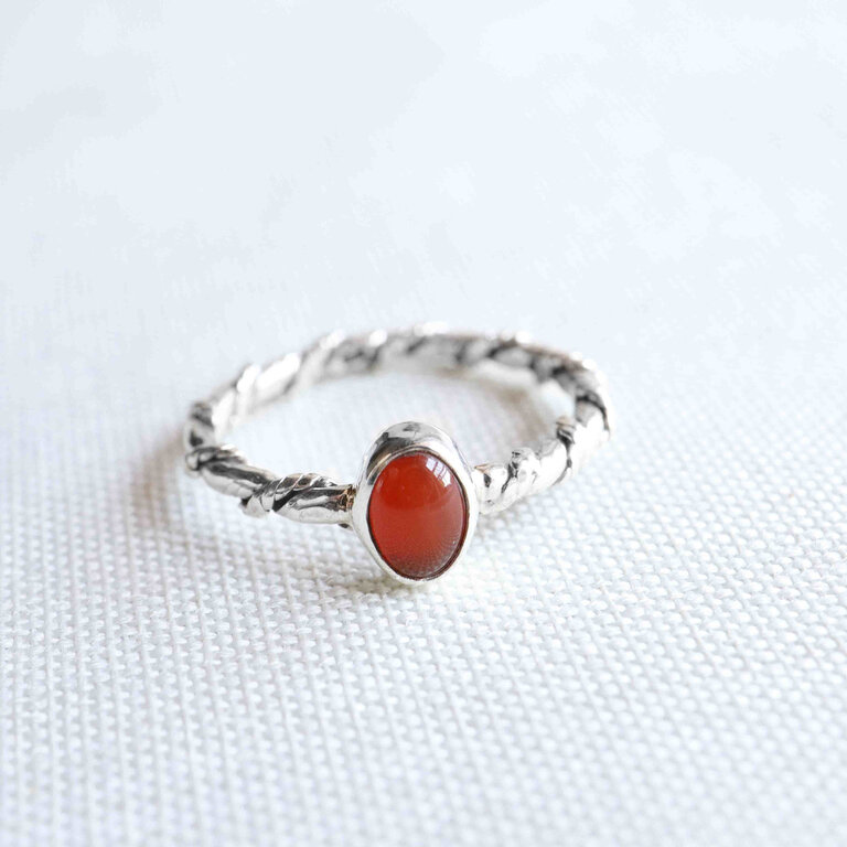 Bague Cornaline - Torsade
