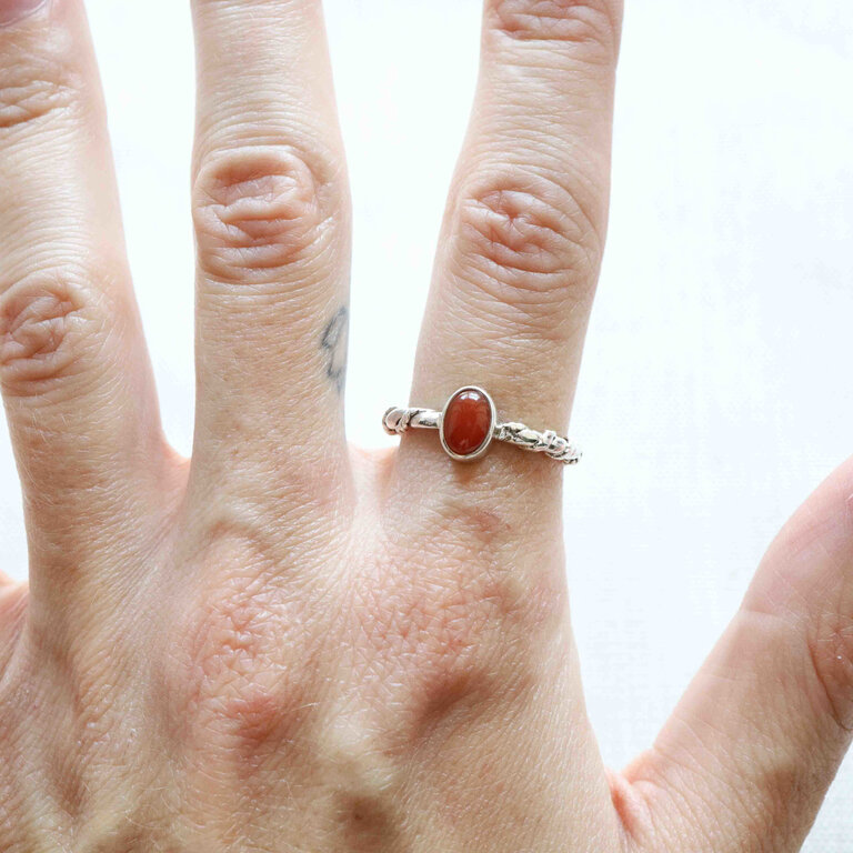 Bague Cornaline - Torsade