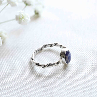 Sodalite Ring - Torsade Sodalite Ring - Torsade
