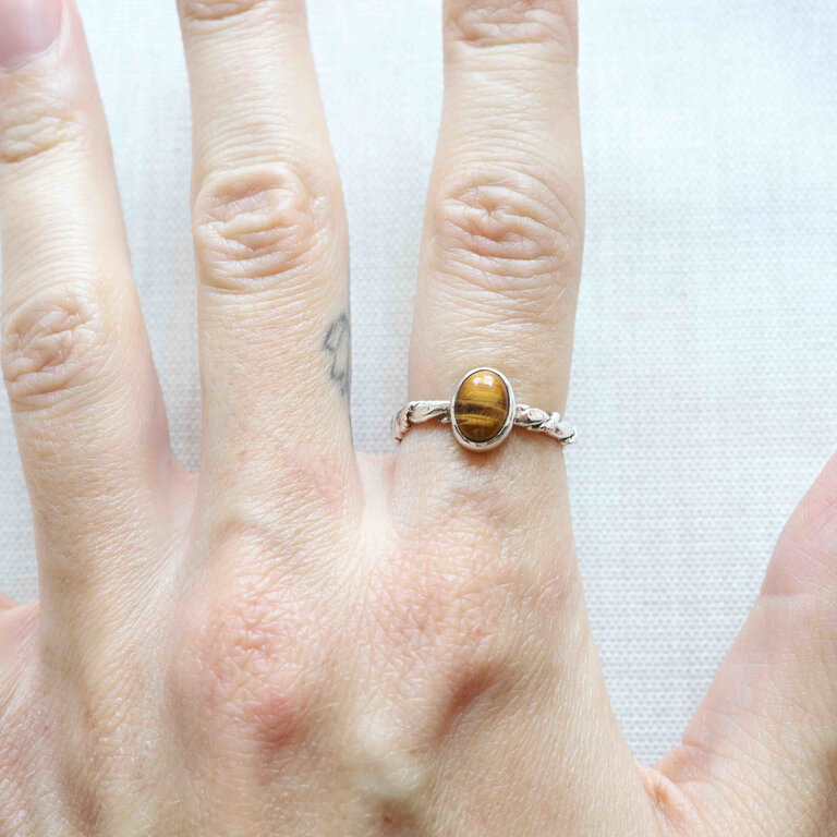 Tiger Eye Ring - Torsade