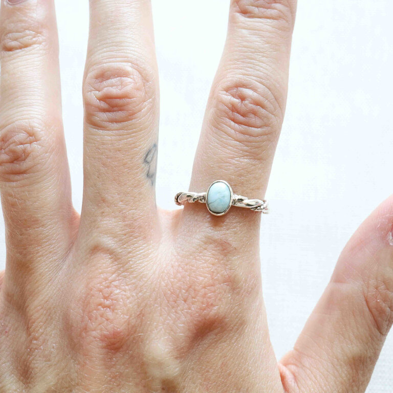 Larimar Ring - Torsade