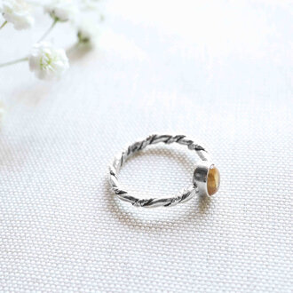 Bague Citrine - Torsade