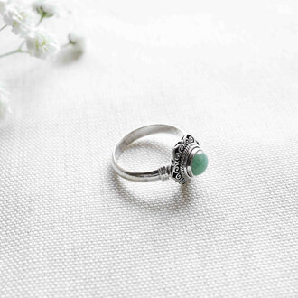 Green Aventurine Ring - Chrysanthème Green Aventurine Ring - Chrysanthème