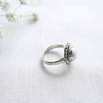 Bague Perle - Chrysanthème Bague Perle - Chrysanthème