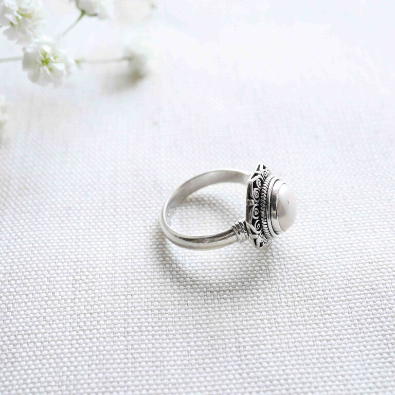 Bague Perle - Chrysanthème