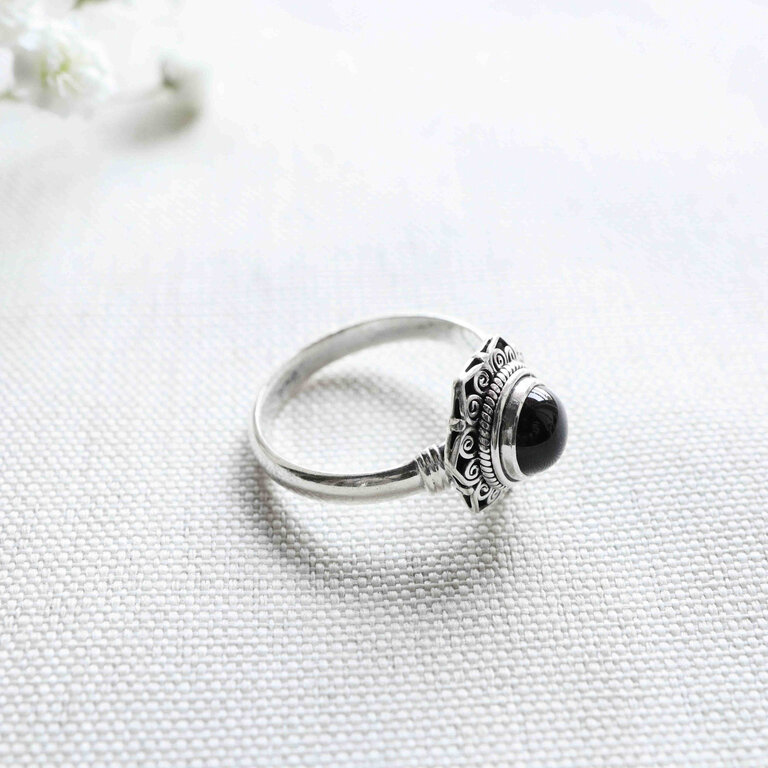 Bague Onyx - Chrysanthème