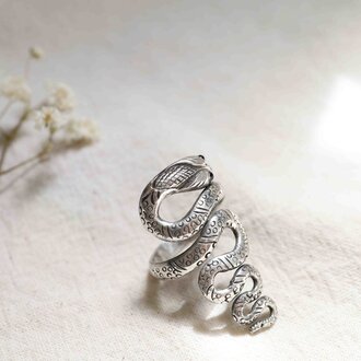 Bague argent - Python