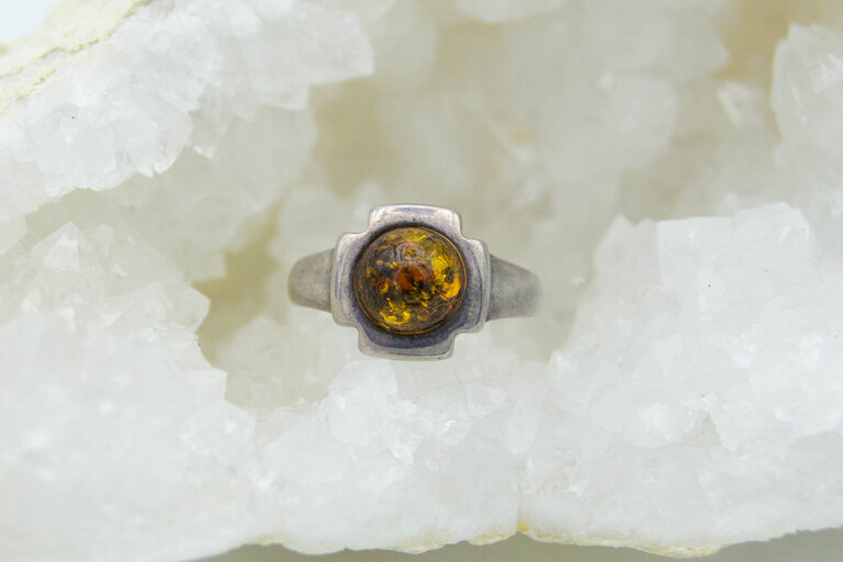 Bague Ambre - Alchémille