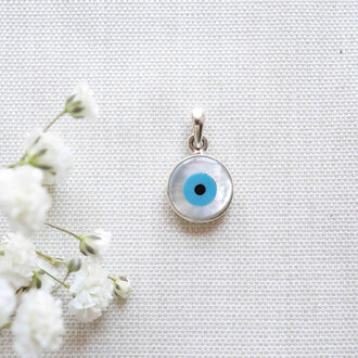 Nacre Pendant - Evil eye