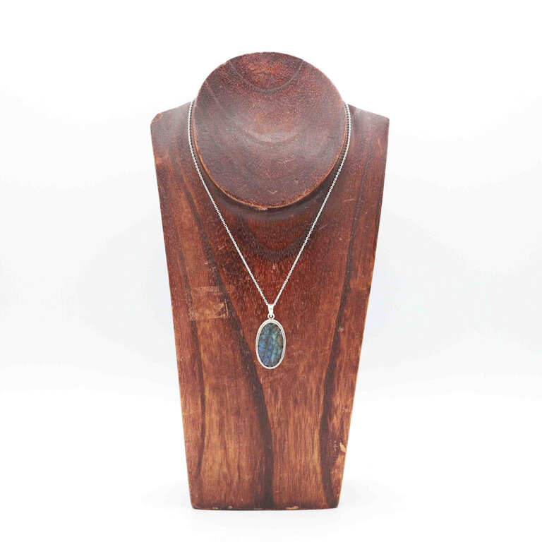 Pendentif Labradorite - Gravé