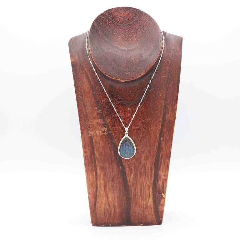 Pendentif Labradorite - Gravé