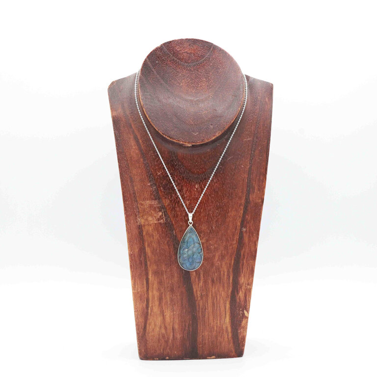 Labradorite Pendant - Carved