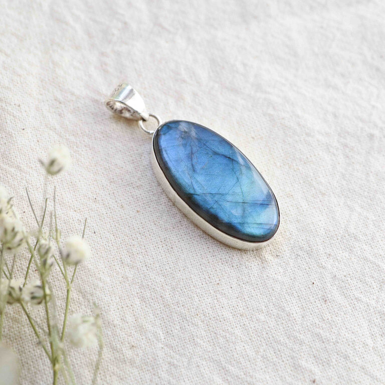 Pendentif Labradorite - Allongé