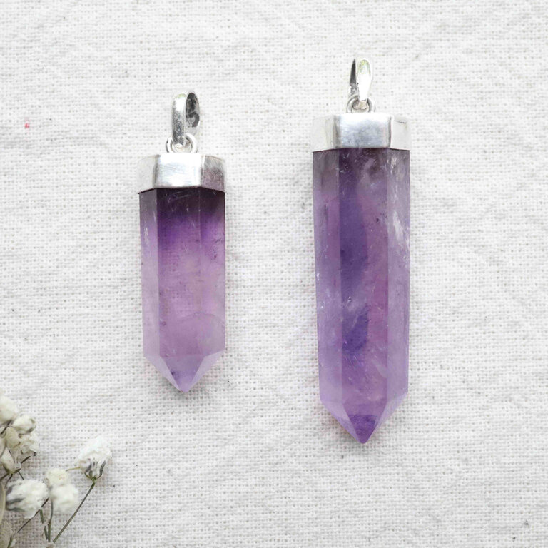 Amethyst Pendant, A Grade - Pointe