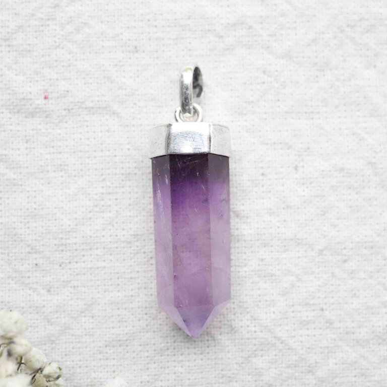 Pendentif Améthyste, grade A - Pointe