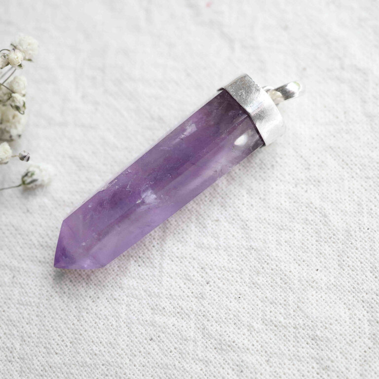 Pendentif Améthyste, grade A - Pointe