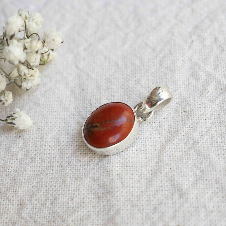 Pendentif Jaspe Rouge - Mini