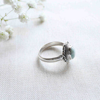 Bague Larimar - Chrysanthème