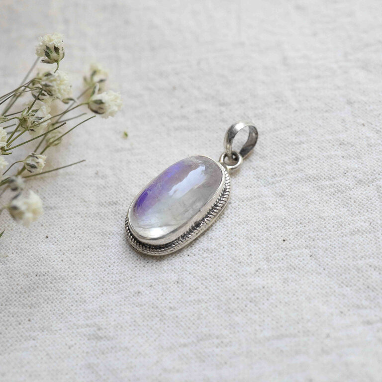 Pendentif Pierre de lune - Allongé