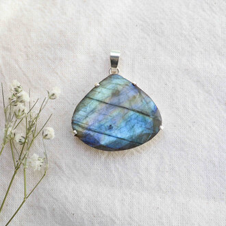 Pendentif Labradorite - Facetté