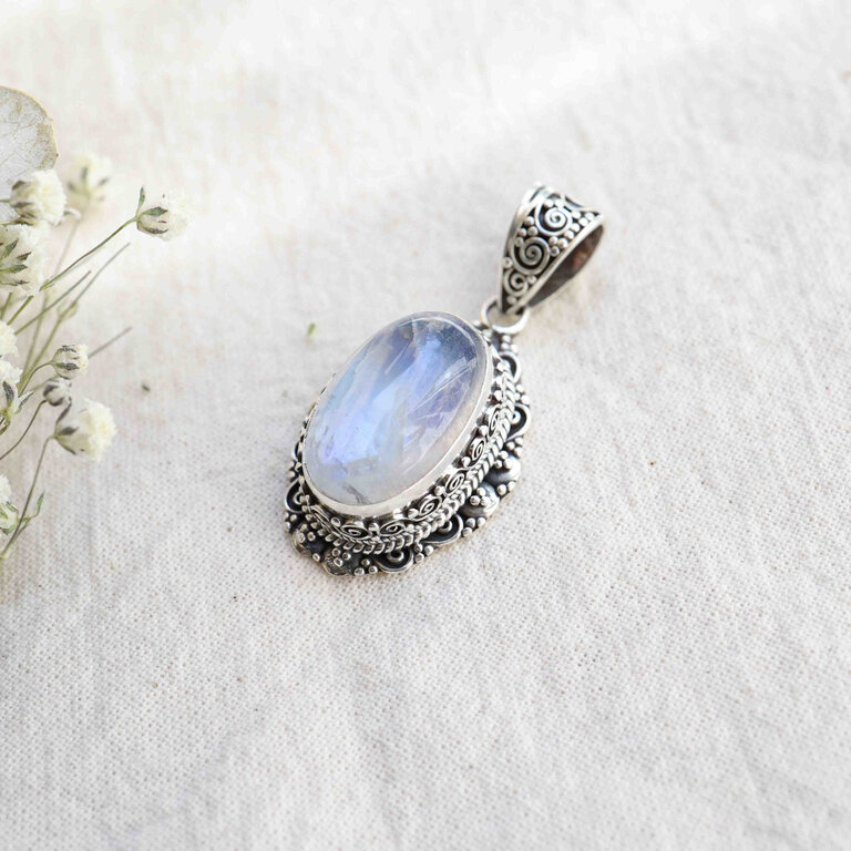 Rainbow Moonstone Pendant - Ajania
