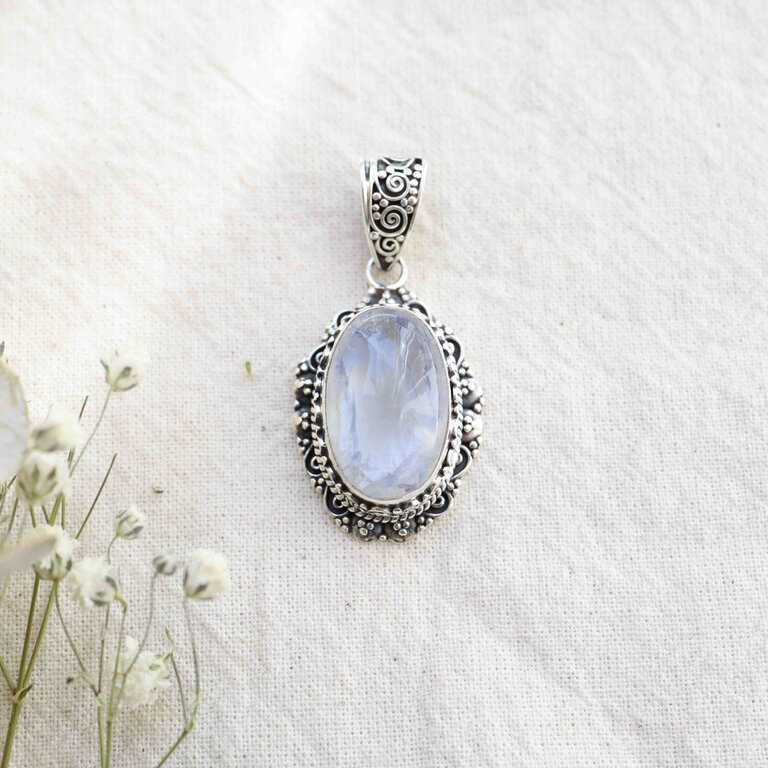 Rainbow Moonstone Pendant - Ajania