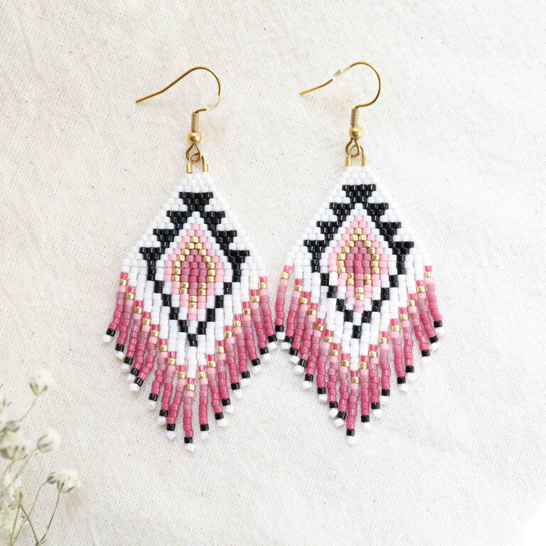 Boucles d'oreilles artisanat autochtone - Vent