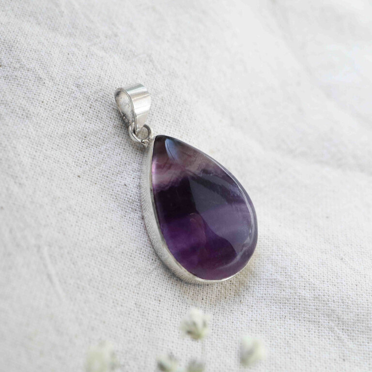 Fluorite Pendant - Goutte