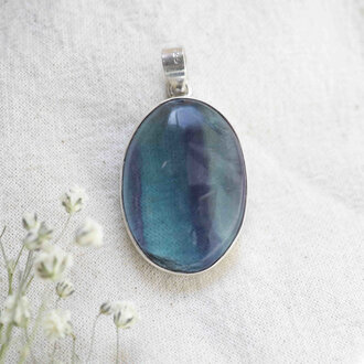 Pendentif Fluorite - Ovale