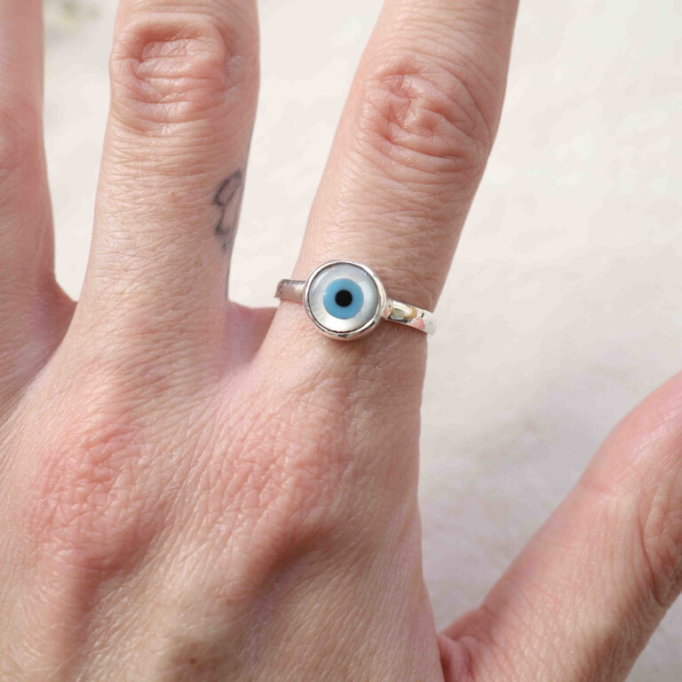 Nacre ring - Evil eye