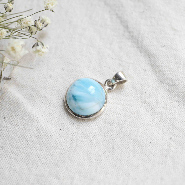 Pendentif Larimar - Rond