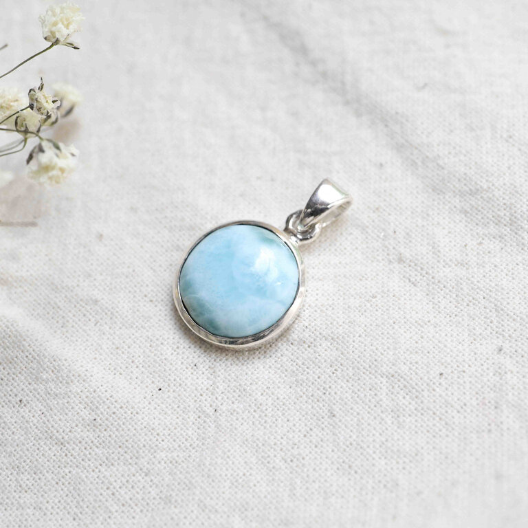 Pendentif Larimar - Rond