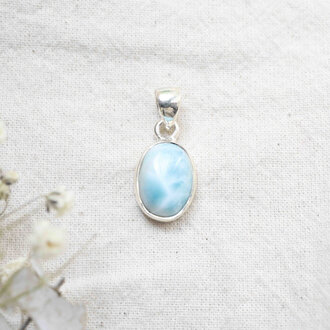 Pendentif Larimar - Ovale
