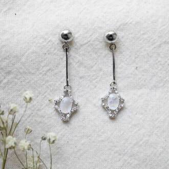 Rainbow Moonstone Earrings - Elwynn