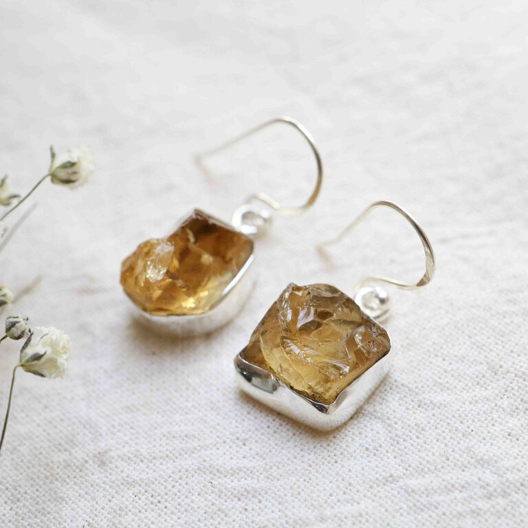 Citrine Earrings - Brut