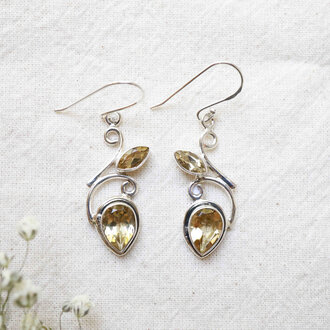 Boucles d'oreilles Citrine - Zelda Boucles d'oreilles Citrine - Zelda