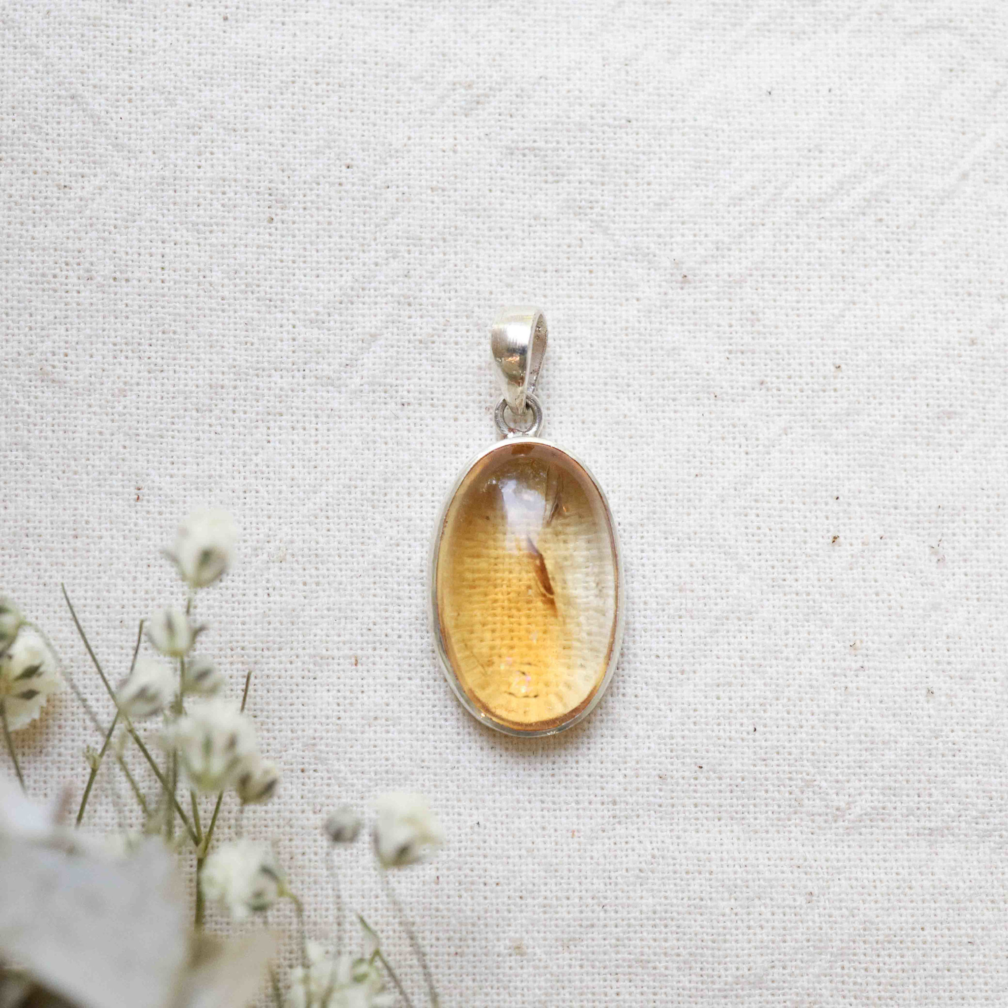 Citrine Pendant - Ovale