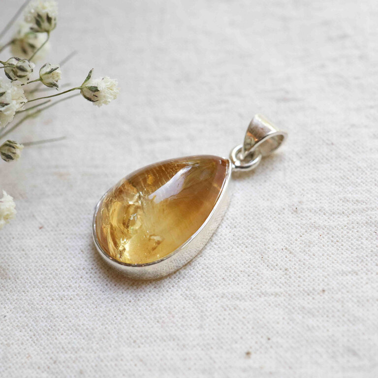 Pendentif Citrine - Goutte